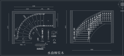 原创实木楼梯设计CAD素材，楼梯CAD建筑图纸下载