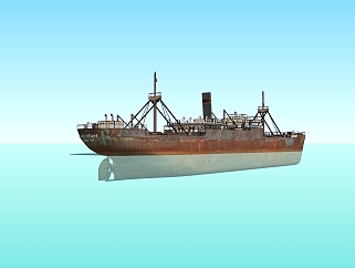 现代货船<em>su</em>模型，货船sketchup模型，货船<em>su素材</em>下载