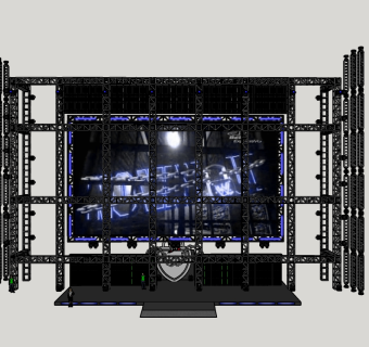 现代舞台草图大师模型，舞台SU模型下载