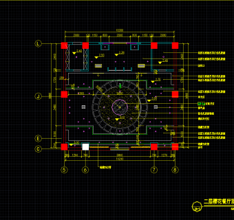 樱花餐厅装修CAD整套图纸，餐厅CAD平面布置图