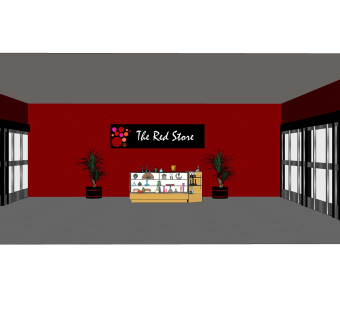 现代展示柜草图大师模型，展示柜su模型下载
