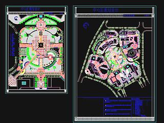某小广场景观设计施工图CAD图纸