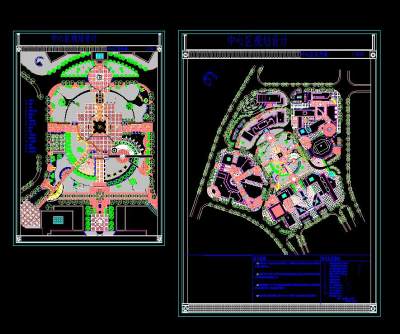 某小广场景观设计施工图CAD图纸