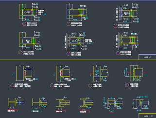 原创全套钢结构cad节点施工图，钢结构CAD建筑图纸下载