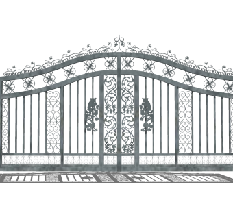 欧式入户入口大门草图大师模型，入户入口大门sketchup模型免费下载