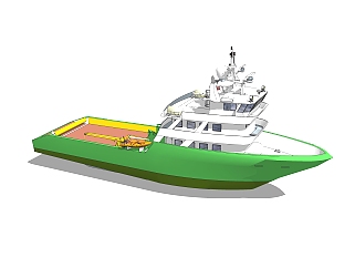 现代大型货轮skp模型模型，货船skb文件下载