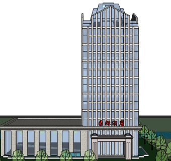 国际豪华酒店草图大师模型下载、国际豪华酒店su模型下载