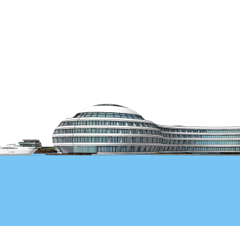 现代办公楼草图大师模型，办公楼sketchup模型免费下载