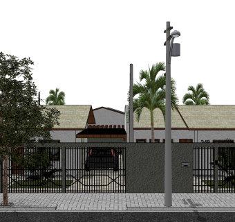 日韩式风格别墅su模型下载、日韩式风格别墅草图大师模型下载