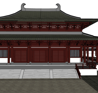 古建居民房草图大师模型下载、古建居民房su模型下载