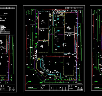 四川某机电设备公司厂区给排水管总平面图CAD图纸下载