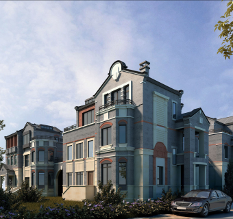 三层合院别墅建筑设计方案及平面立面图模型施工图下载