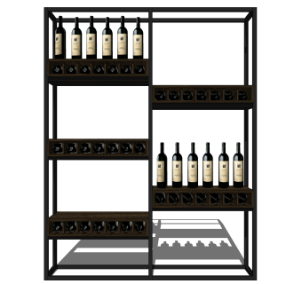 欧式酒架酒柜草图大师模型，酒柜su模型下载