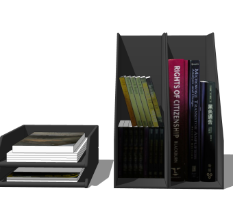 文件架摆件草图大师模型,现代装饰品su模型下载