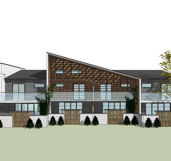 现代风格别墅草图大师模型下载，别墅SKP模型下载