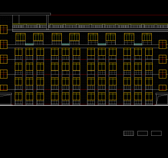 小学教学楼建筑施工图，教学楼CAD施工图纸下载