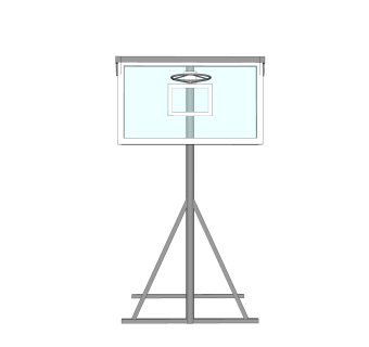 现代篮板草图大师模型，篮板sketchup模型下载