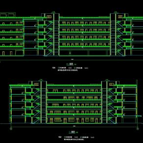 某中学建筑施工图，中学建筑cad工程图纸下载