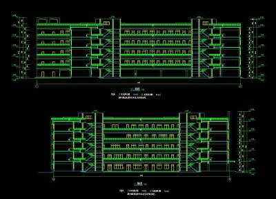 某中学建筑施工图，中学建筑cad工程图纸下载