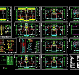高层住宅电气施工图CAD图纸