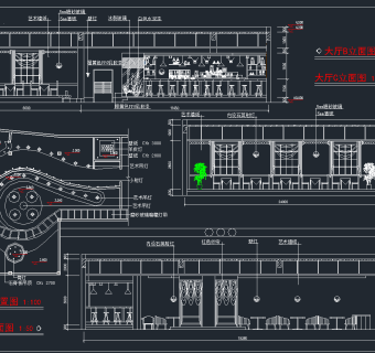 优雅型咖啡厅CAD图纸，咖啡厅CAD建筑图纸下载