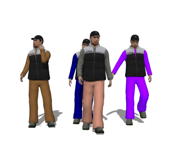 3D真人sketchup模型，人物草图大师模型下载