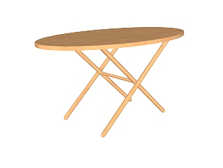 现代<em>实木餐桌</em>，现代圆桌草图大师模型下载