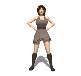 时尚女人sketchup模型，人物草图大师模型下载