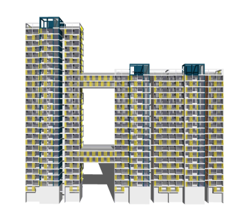 现代高层办公楼草图大师模型，高层办公楼sketchup模型免费下载