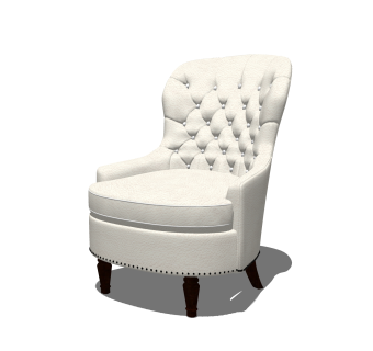 欧式单人沙发免费草图大师模型，单人沙发skb文件下载