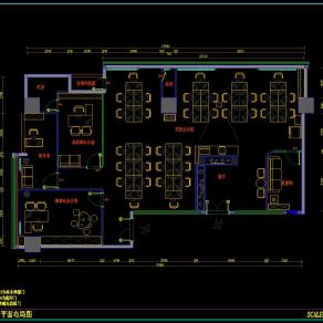 办公室装修CAD施工图，CAD建筑图纸免费下载