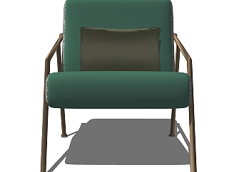 创意轻奢<em>单人沙发</em>椅草图大师模型，沙发SU模型下载