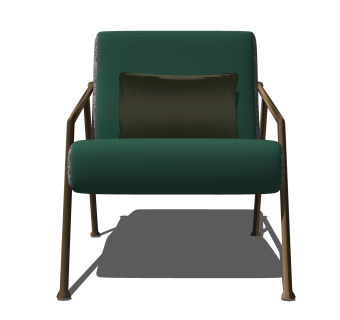 创意轻奢单人沙发椅草图大师模型，沙发SU模型下载