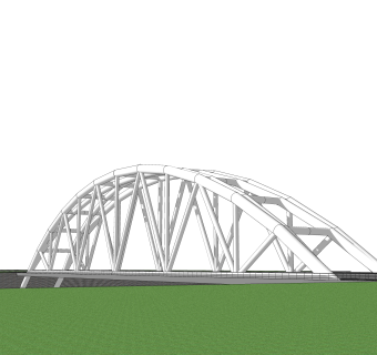 铁拉大桥草图大师模型下载，sketchup大桥su模型分享