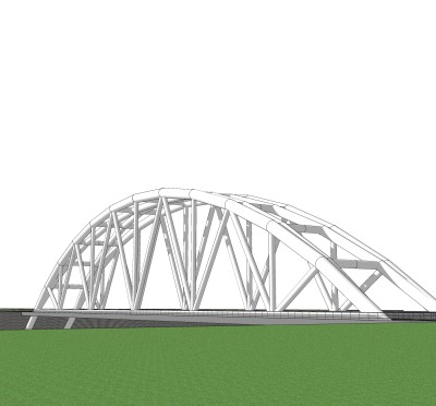 铁拉大桥草图大师模型下载，sketchup大桥su模型分享