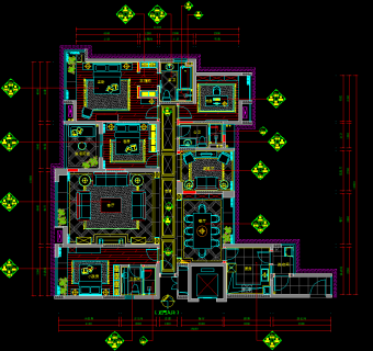 欧式 翡翠湾样板房CAD全套施工图下载、欧式 翡翠湾样板房dwg文件下载