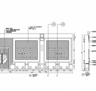 自然风景区典雅中式游客服务中心装修施工图