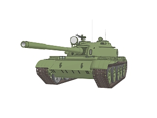 苏联T-55主<em>站</em>坦克su模型，坦克草图大师模型下载