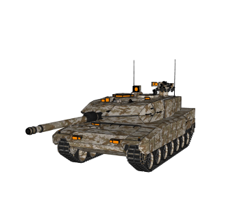 德国Leopard豹2A7主站坦克su模型，坦克草图大师模型下载