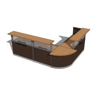 现代其他草图大师模型，前台接待 sketchup模型下载