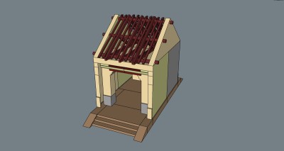 凉亭SU模型免费下载，凉亭草图大师模型