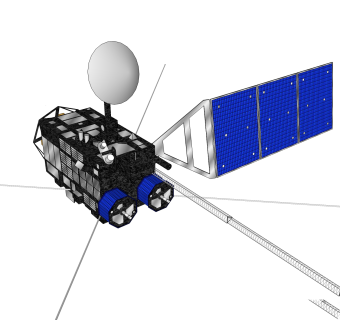 现代卫星草图大师模型，卫星sketchup模型下载