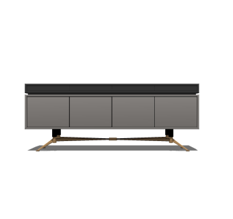 现代轻奢电视柜sketchup模型下载，电视柜草图大师模型