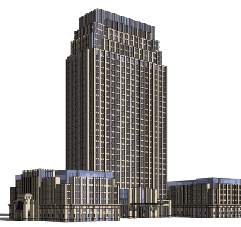 现代酒店草图大师模型，酒店sketchup模型免费下载