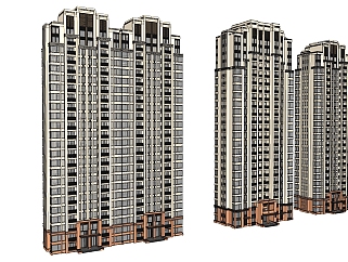 <em>欧式公寓</em>楼草图大师模型，公寓楼sketchup模型下载