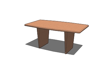 现代简约书桌免费su模型，简约书桌sketchup模型下载