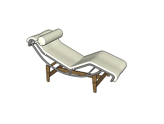 现代户外<em>躺椅</em>草图大师模型，简约户外<em>躺椅</em>SUM模型
