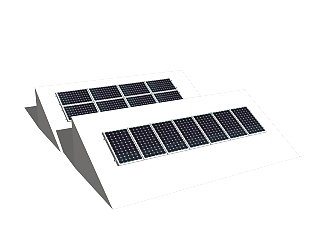 现代太阳能<em>电池</em>板su模型，太阳能<em>电池</em>板草图大师模型...