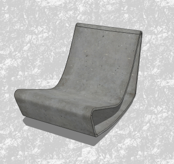 现代创意小座草图大师模型，布艺背靠椅su模型下载