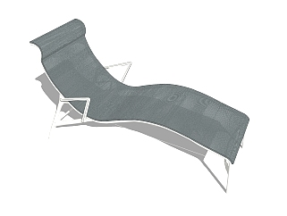 现代扶手躺椅su模型，椅子草图大师模型下载